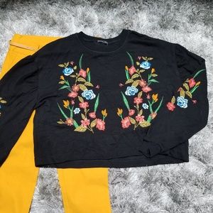 Zara floral embroidered flowy